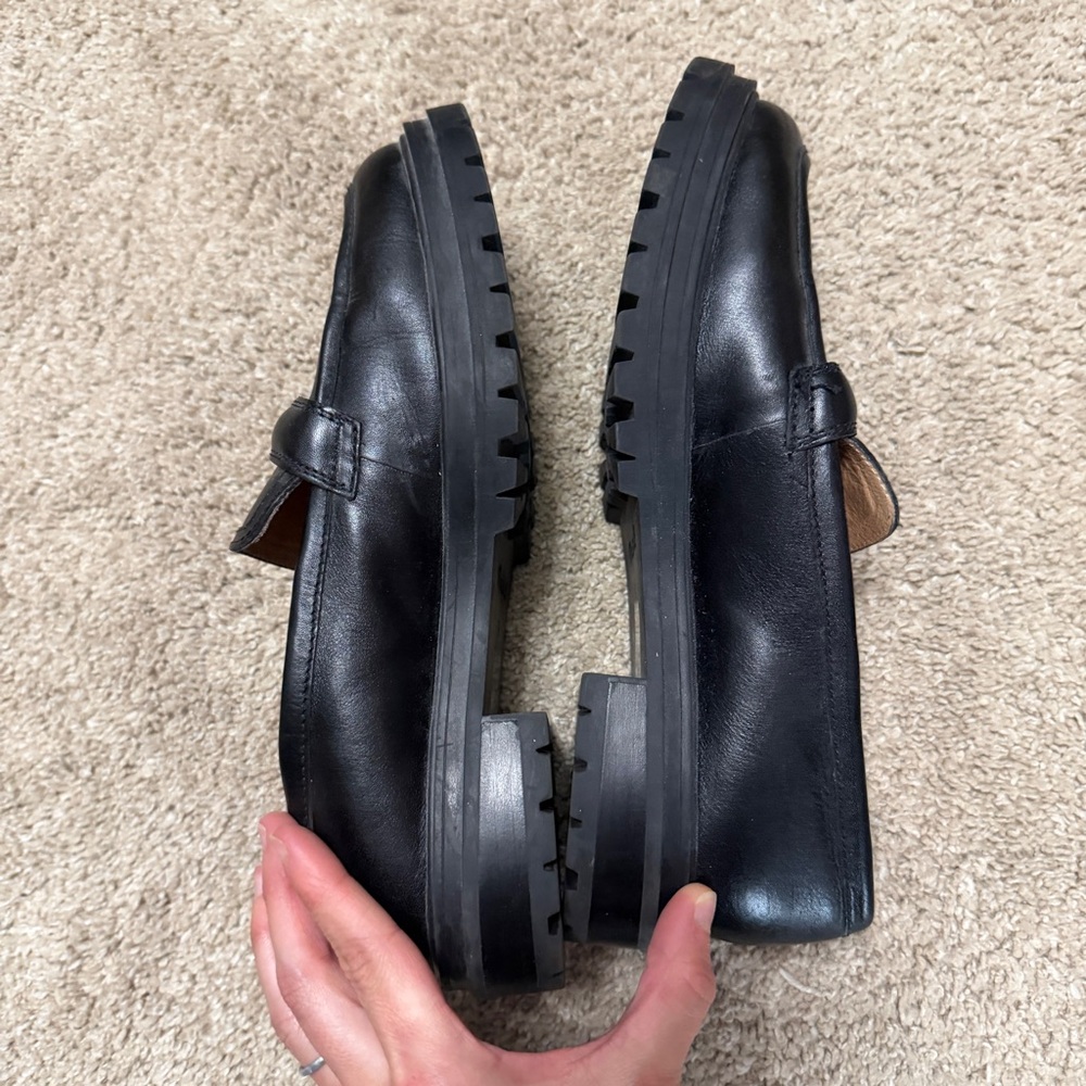 Madewell The Bradley Lugsole Loafer Black 9 - Picture 7 of 8